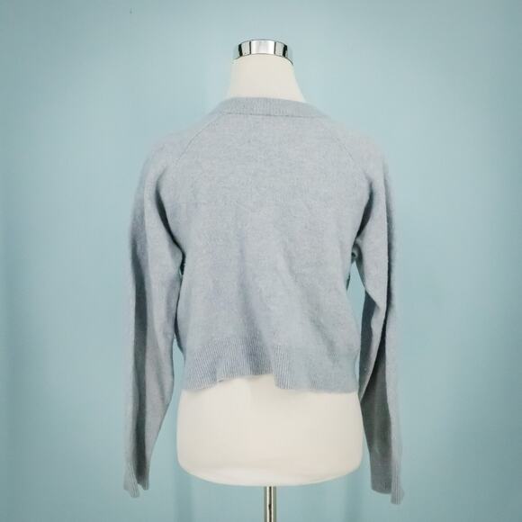 T Alexander Wang Size Medium M Light Blue Crew Neck Wool Cashmere Sweater - Picture 2 of 5